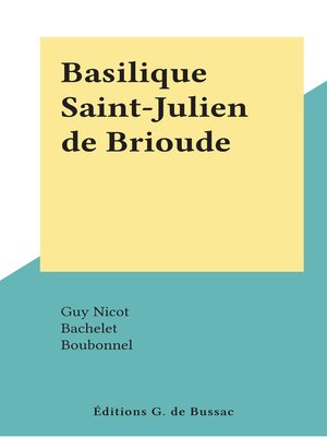 cover image of Basilique Saint-Julien de Brioude